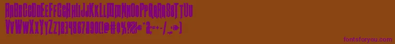 Butchsundancebold Font – Purple Fonts on Brown Background