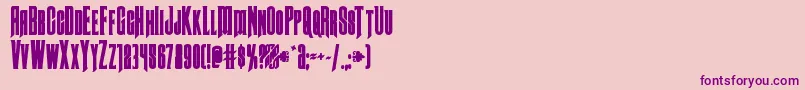 Butchsundancebold-Schriftart – Violette Schriften auf rosa Hintergrund