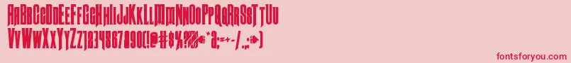Butchsundancebold Font – Red Fonts on Pink Background