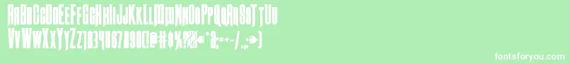 Butchsundancebold-Schriftart – Weiße Schriften auf grünem Hintergrund