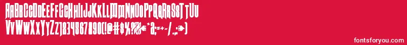 Butchsundancebold-fontti – valkoiset fontit punaisella taustalla