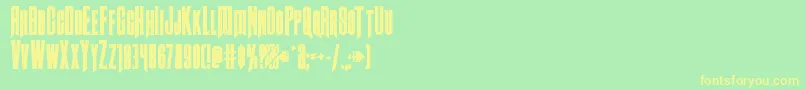 Butchsundancebold Font – Yellow Fonts on Green Background