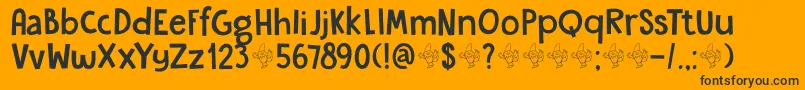 DkGardenGnome Font – Black Fonts on Orange Background