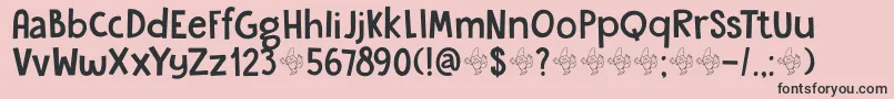 Шрифт DkGardenGnome – чёрные шрифты на розовом фоне