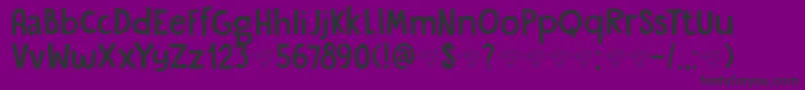 Fonte DkGardenGnome – fontes pretas em um fundo violeta