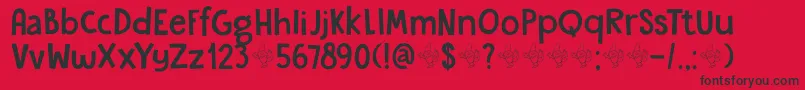 DkGardenGnome Font – Black Fonts on Red Background