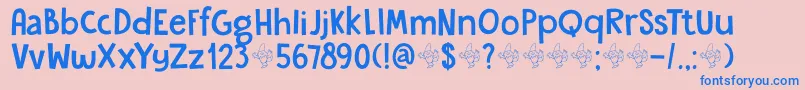 DkGardenGnome Font – Blue Fonts on Pink Background