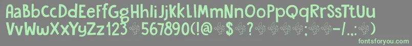 DkGardenGnome-fontti – vihreät fontit harmaalla taustalla