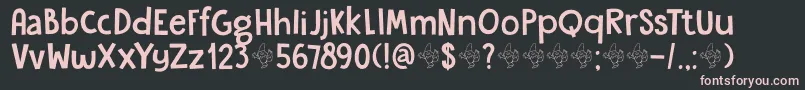 Шрифт DkGardenGnome – розовые шрифты на чёрном фоне