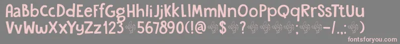 Шрифт DkGardenGnome – розовые шрифты на сером фоне