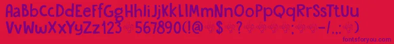 DkGardenGnome Font – Purple Fonts on Red Background