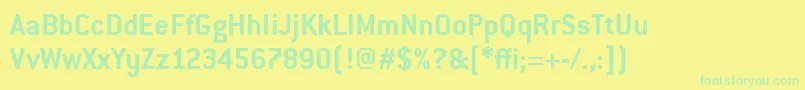ConduititcTtBold Font – Green Fonts on Yellow Background