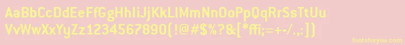 ConduititcTtBold Font – Yellow Fonts on Pink Background