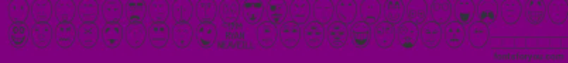 Funface-Schriftart – Schwarze Schriften auf violettem Hintergrund