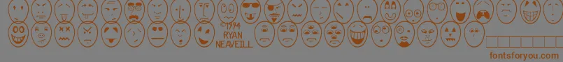 Funface Font – Brown Fonts on Gray Background