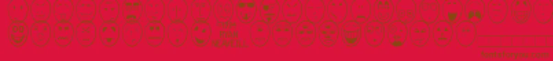 Funface Font – Brown Fonts on Red Background