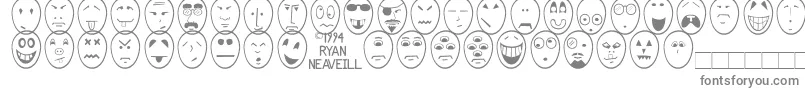 Funface Font – Gray Fonts on White Background