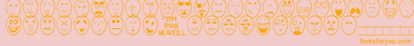Funface Font – Orange Fonts on Pink Background
