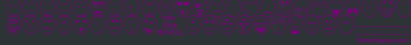 Funface Font – Purple Fonts on Black Background