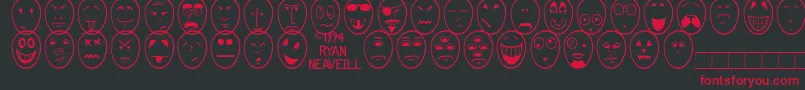 Funface Font – Red Fonts on Black Background