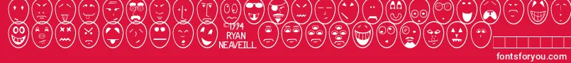 Funface Font – White Fonts on Red Background