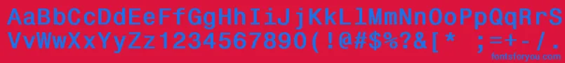 Monospace821Bold Font – Blue Fonts on Red Background