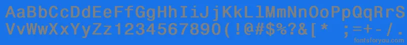 Шрифт Monospace821Bold – серые шрифты на синем фоне