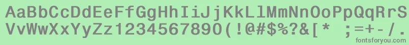 Monospace821Bold Font – Gray Fonts on Green Background