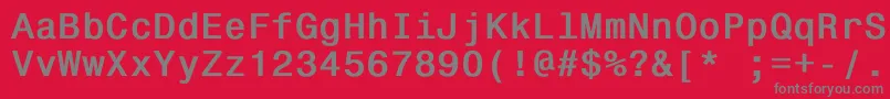 フォントMonospace821Bold – 赤い背景に灰色の文字