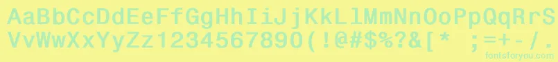 Monospace821Bold Font – Green Fonts on Yellow Background