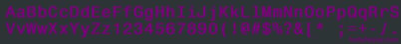 Monospace821Bold Font – Purple Fonts on Black Background