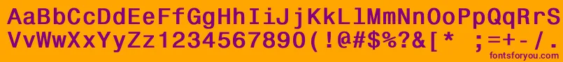 Monospace821Bold Font – Purple Fonts on Orange Background