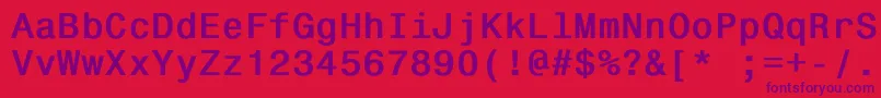 fuente Monospace821Bold – Fuentes Moradas Sobre Fondo Rojo