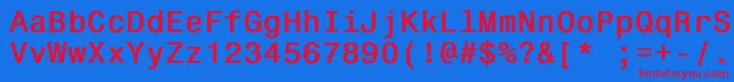 fuente Monospace821Bold – Fuentes Rojas Sobre Fondo Azul