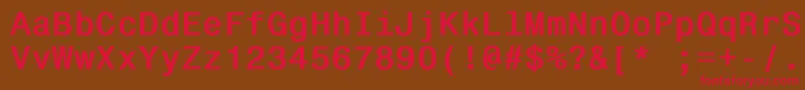 Monospace821Bold Font – Red Fonts on Brown Background