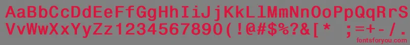 Monospace821Bold Font – Red Fonts on Gray Background