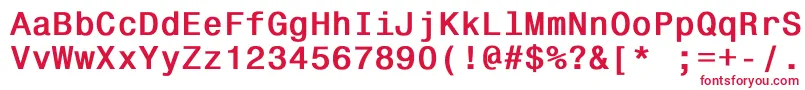 フォントMonospace821Bold – 赤い文字