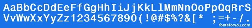 Monospace821Bold Font – White Fonts on Blue Background