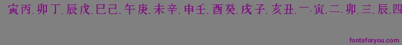 ChineseGeneric1Regular Font – Purple Fonts on Gray Background