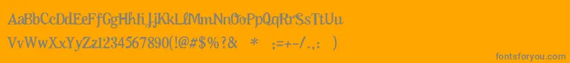 Oktoberfest Font – Gray Fonts on Orange Background