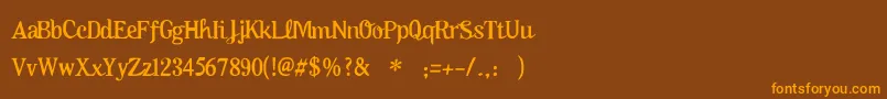 Oktoberfest Font – Orange Fonts on Brown Background