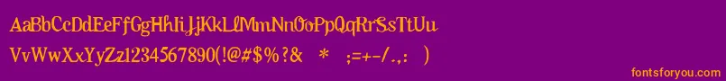Oktoberfest Font – Orange Fonts on Purple Background