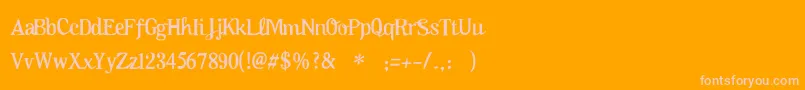 Oktoberfest Font – Pink Fonts on Orange Background
