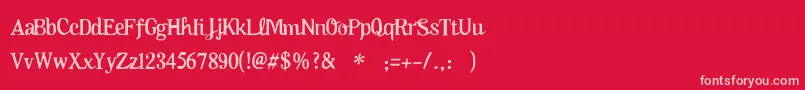 Oktoberfest Font – Pink Fonts on Red Background