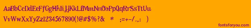 Oktoberfest Font – Purple Fonts on Orange Background
