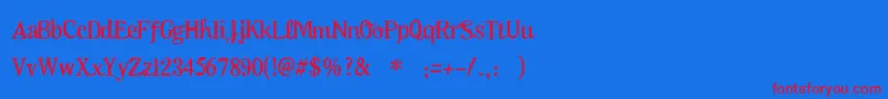 Oktoberfest Font – Red Fonts on Blue Background