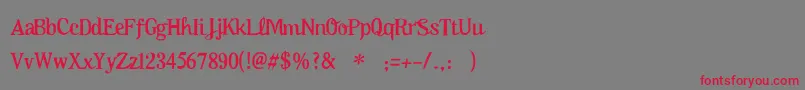 Oktoberfest Font – Red Fonts on Gray Background