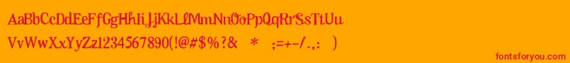 フォントOktoberfest – オレンジの背景に赤い文字