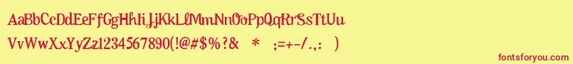 Oktoberfest Font – Red Fonts on Yellow Background