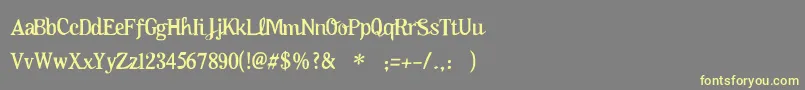 Oktoberfest Font – Yellow Fonts on Gray Background